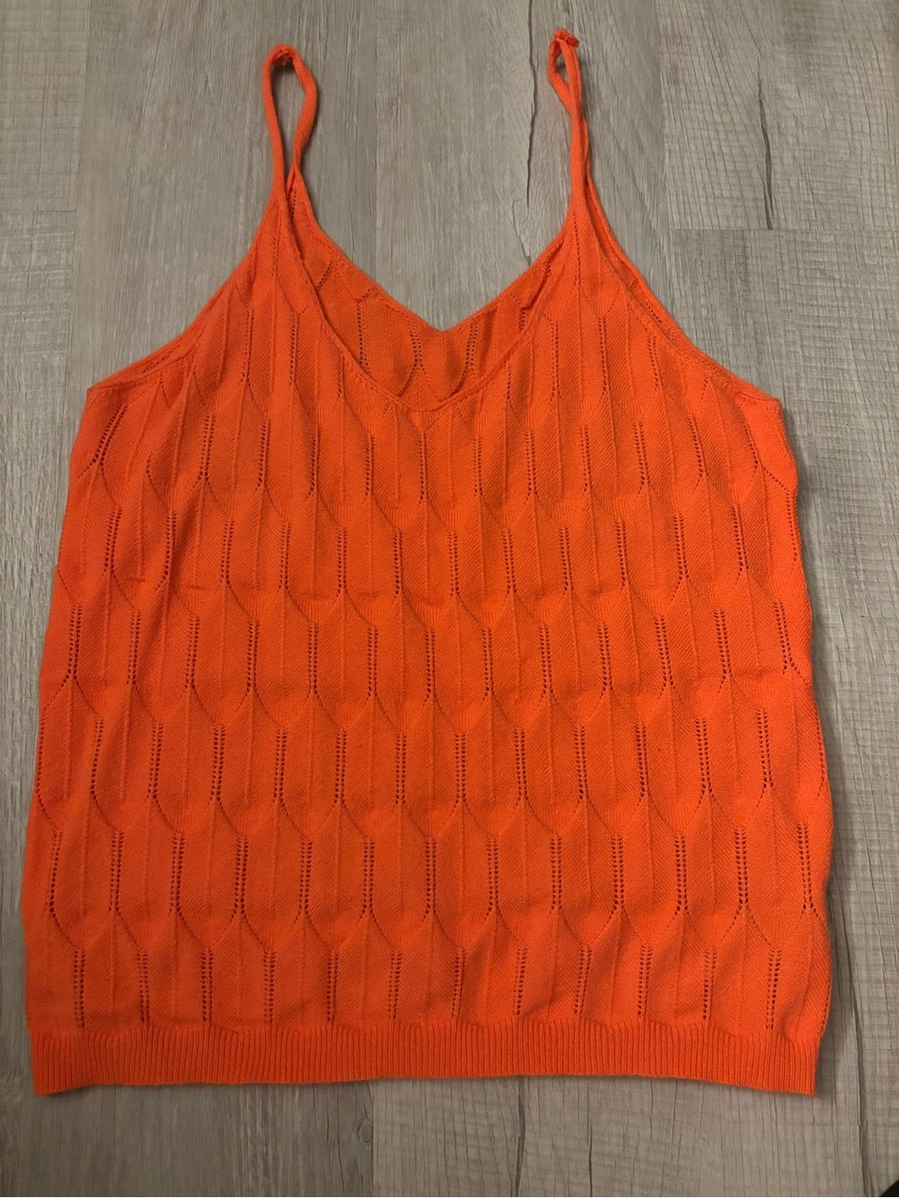 Women’s Orange Knit Cami Tank Top